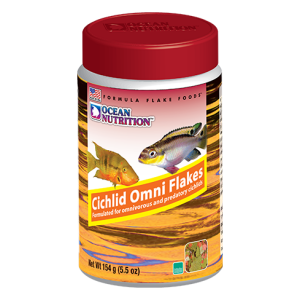 Cichlid Omni Flake Food 5.5 oz - Nutrient-rich flakes for happy