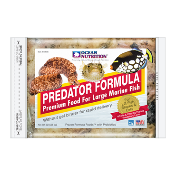 Ocean Nutrition Predator Formula 8 oz for large marine fish – a fresh & salty treat for your aquatic friends!