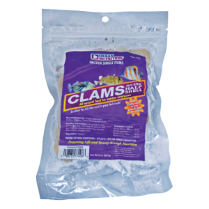 Ocean Nutrition Clams on the Half Shell 8 oz. - A fresh & salty seafood snack for your aquatic friends! Perfect for gourmet marine cuisine!