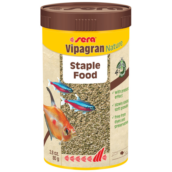 Sera Vipagran Nature 250 ml - Premium freshwater fish food for healthy aquatic nutrition