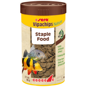 Sera Vipachips Nature 250 ml: Nutritious freshwater feeder flakes for happy