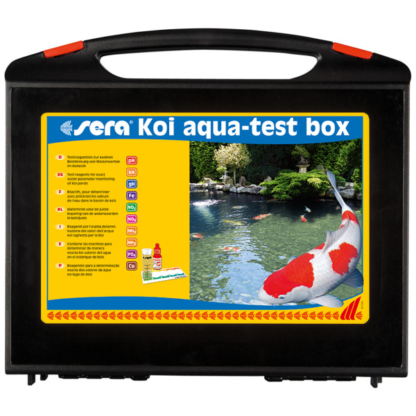 Sera Koi Aqua-Test Kit - Essential freshwater test box for celebrating healthy koi ponds!