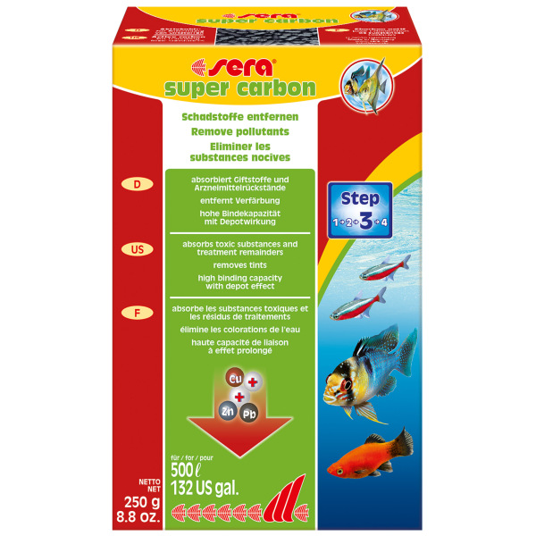 Sera Super Carbon 8.8 oz – High-quality filter media for fresh & salty aquariums
