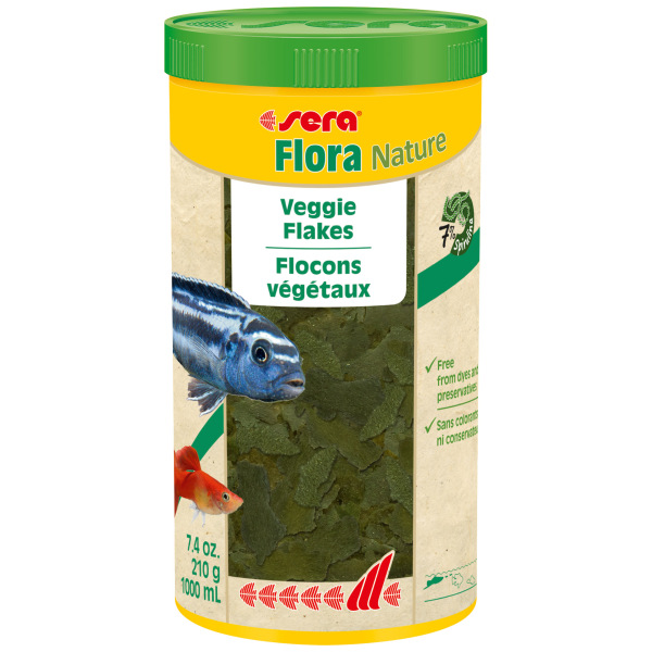 Sera Flora Nature 1000ml: Premium aquatic plant nutrients for happy freshwater fish! Boost their nutrition today!