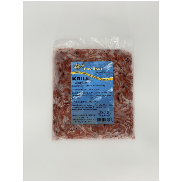 Mid Jersey Krill Frozen Food 16 oz by Pro Salt - Fresh & Salty treat for your freshwater & saltwater pals!