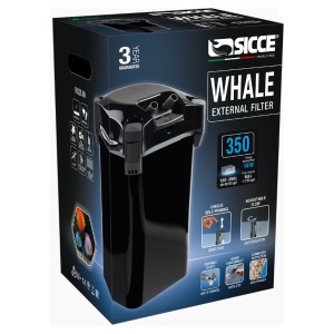 Transform your aquarium with the Whale 350 Canister Filter by Sicce! This efficient filter boasts a flow rate of 330 GPH