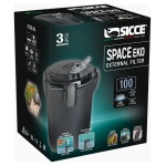 Experience crystal-clear waters with the Sicce Space Eko 100 Canister Filter! This powerhouse offers a high flow rate of 145 GPH
