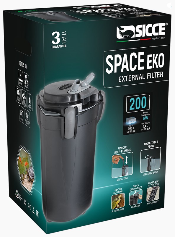 Sicce - Space Eko Plus 200 - Canister Filter - up to 50 gal