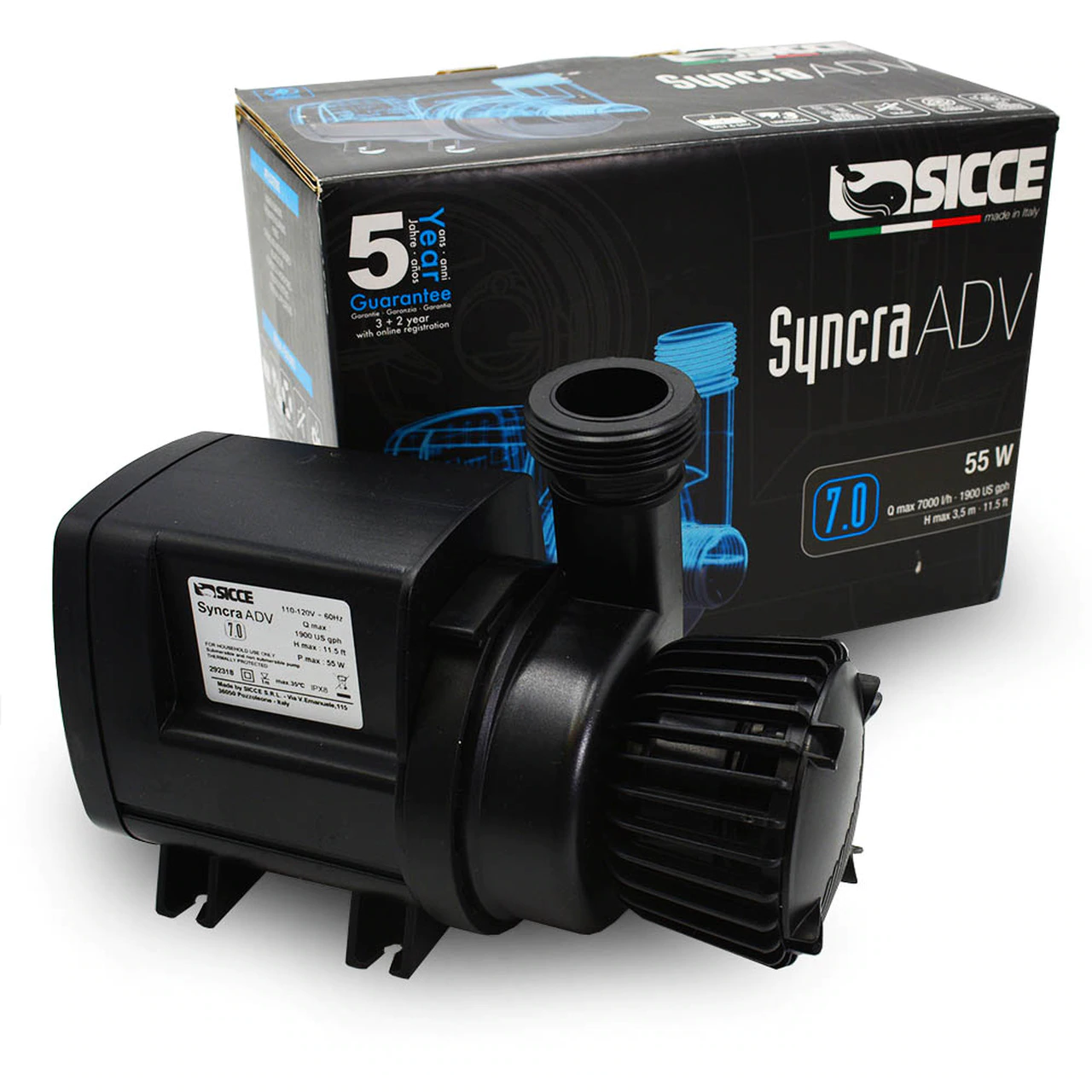 Sicce - Syncra ADV 7.0 Return Pump - 55w, 1,900 gph