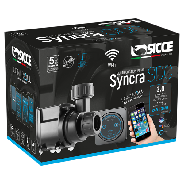 Elevate your aquarium experience with the Sicce Syncra SDC 3.0 Controllable Return Pump! This powerful external pump offers adjustable flow rates of 400-800 GPH Elevate your aquarium experience with the Sicce Syncra SDC 3.0 Controllable Return Pump! Perfect for both freshwater and saltwater tanks