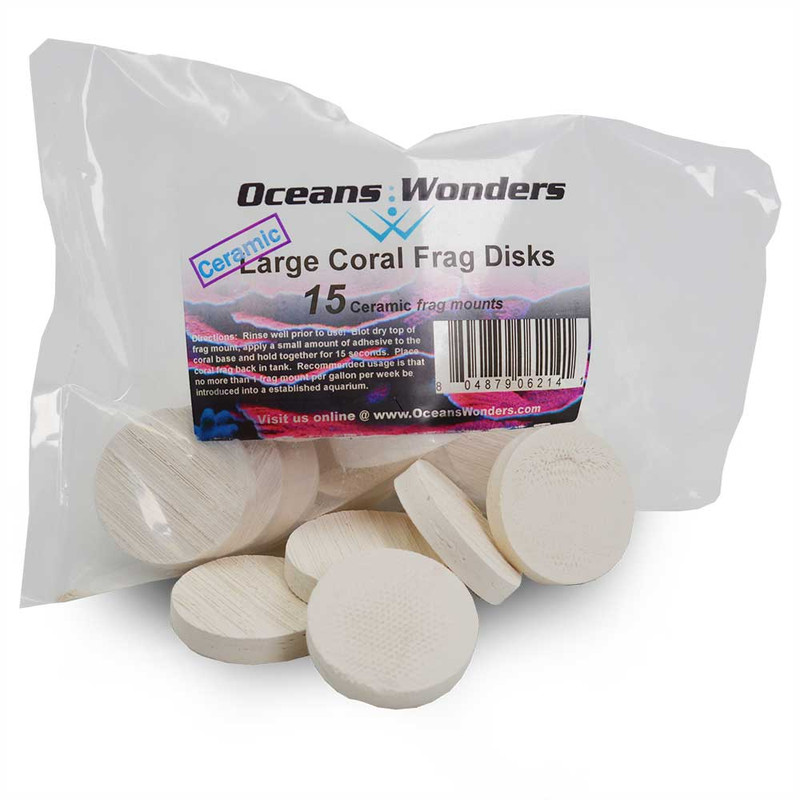 OW - Ceramic - Coral Frag Disks - LG - 1 1/2" - (15 pk)