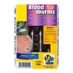 Nutritious 100g Bloodworms by V2O Aquarium Foods - a tasty treat for your freshwater friends! Perfect for hungry fish!
