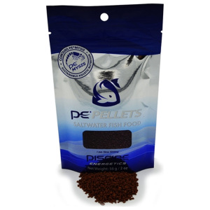 Premium Piscine 2 oz saltwater pellets for happy fish! Nutrient-rich