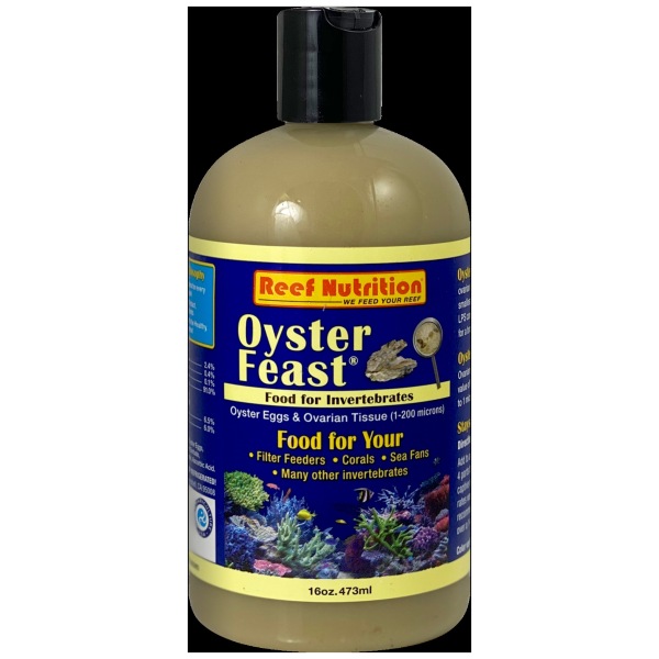 Oyster-Feast Coral Food 16 oz by Reef Nutrition - A tasty treat for both freshwater & salty aquatic life! Perfect for corals!