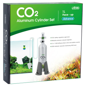 CO2 Aluminum Supply Set 1L for vibrant plant care in freshwater & saltwater aquariums - dive into advanced growth!