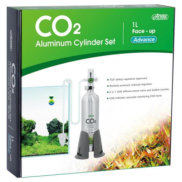 CO2 Aluminum Supply Set 1L for vibrant plant care in freshwater & saltwater aquariums - dive into advanced growth!