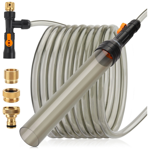 6976286980487-Hygger Bucket-Free Aquarium Water Change Kit-33FT-BRASS