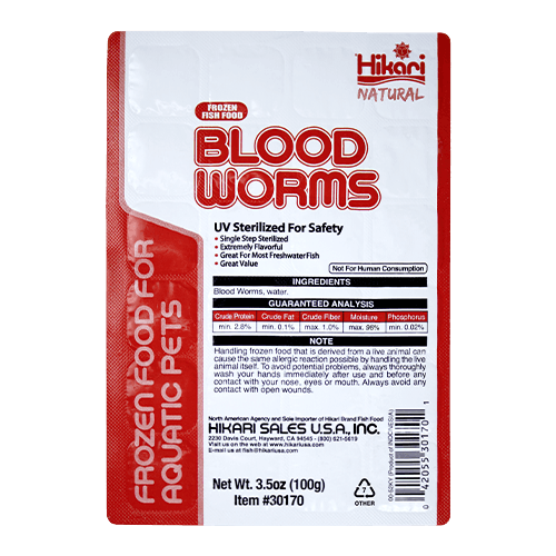 Hikari - Blood Worms cubes - Naturals - 3.5 oz